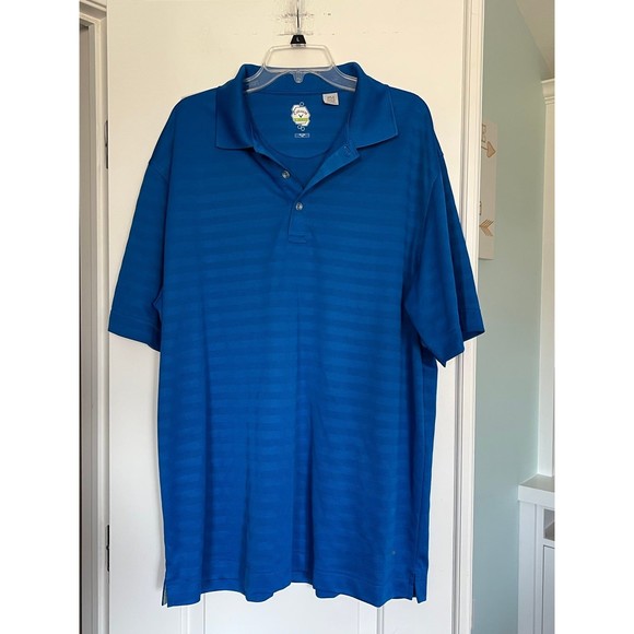 Callaway Golf‎ Shirt Mens XXL Blue Polo Collar Short Sleeve Logo Solid X Series - Picture 1 of 6